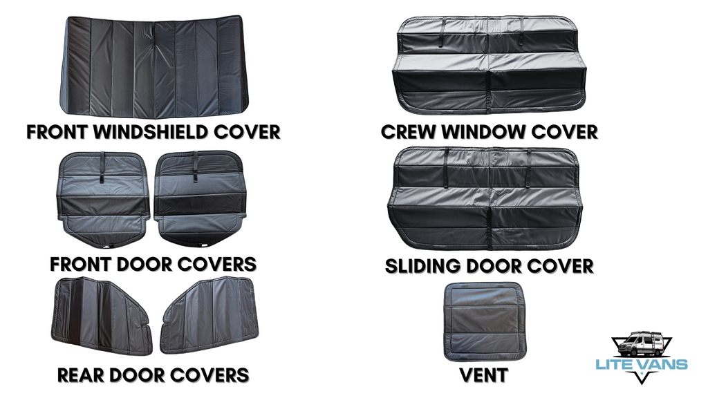 Sprinter Van Insulated Blackout Full 8-Piece Window Crew Set